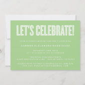 ミニマモダンリストおめでとう卒業招待状 招待状 (裏面)