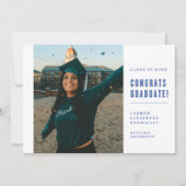 ミニマモダンリストおめでとう卒業招待状 招待状 (正面)