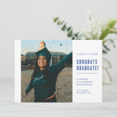 ミニマモダンリストおめでとう卒業招待状 招待状 (スタンド正面)