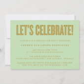 ミニマモダンリストおめでとう卒業招待状 招待状 (裏面)