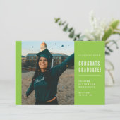 ミニマモダンリストおめでとう卒業招待状 招待状 (スタンド正面)