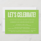 ミニマモダンリストおめでとう卒業招待状 招待状 (裏面)