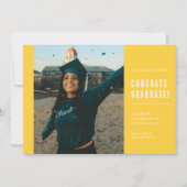 ミニマモダンリストおめでとう卒業招待状 招待状 (正面)