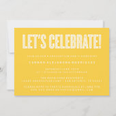 ミニマモダンリストおめでとう卒業招待状 招待状 (裏面)