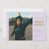 ミニマモダンリストおめでとう卒業招待状 招待状 (正面)