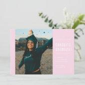 ミニマモダンリストおめでとう卒業招待状 招待状 (スタンド正面)