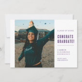 ミニマモダンリストおめでとう卒業招待状 招待状 (正面)