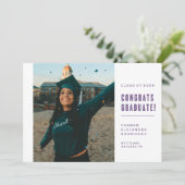 ミニマモダンリストおめでとう卒業招待状 招待状 (スタンド正面)