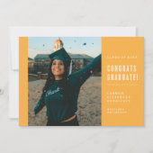 ミニマモダンリストおめでとう卒業招待状 招待状 (正面)