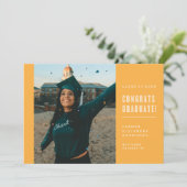 ミニマモダンリストおめでとう卒業招待状 招待状 (スタンド正面)