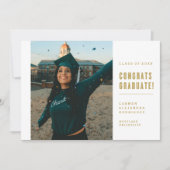 ミニマモダンリストおめでとう卒業招待状 招待状 (正面)