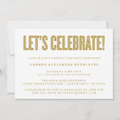 ミニマモダンリストおめでとう卒業招待状 招待状 (裏面)