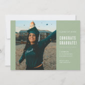 ミニマモダンリストおめでとう卒業招待状 招待状 (正面)