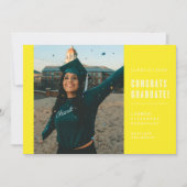 ミニマモダンリストおめでとう卒業招待状 招待状 (正面)