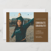 ミニマモダンリストおめでとう卒業招待状 招待状 (正面)