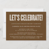 ミニマモダンリストおめでとう卒業招待状 招待状 (裏面)