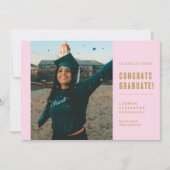 ミニマモダンリストおめでとう卒業招待状 招待状 (正面)