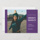 ミニマモダンリストおめでとう卒業招待状 招待状 (正面)