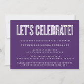 ミニマモダンリストおめでとう卒業招待状 招待状 (裏面)