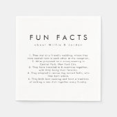 ミニマモダンリストおもしろい事実結婚のナプキン スタンダードカクテルナプキン (正面)