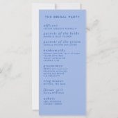 ミニマモダンリストお洒落シンプル結婚式 プログラム (裏面)