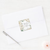 ミニマモダンリストお願い結婚だ スクエアシール (封筒)