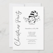 ミニマモダンリストかわいい格言クリスマスパーティー 招待状 (正面)