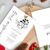 ミニマモダンリストかわいい格言クリスマスパーティー 招待状