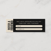 ミニマモダンリストが友人の紹介を参照 スキニー名刺 (裏面)