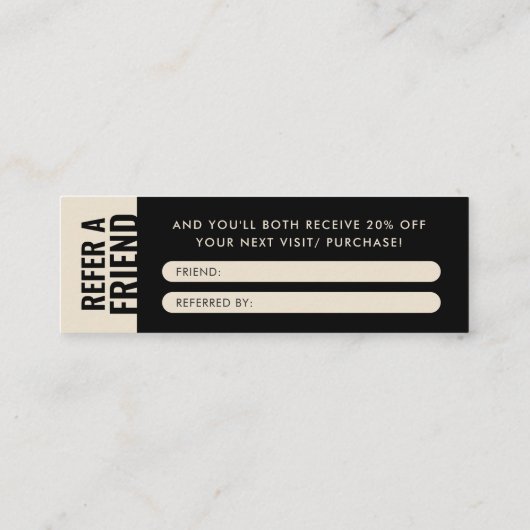 ミニマモダンリストが友人の紹介を参照 スキニー名刺 (裏面)