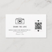 ミニマモダンリストが愛のQRコードをキャプチャ エンクロージャーカード (正面)