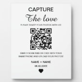 ミニマモダンリストが愛QRコードをキャプチャ結婚する フォトプラーク (正面)