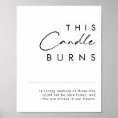 ミニマモダンリストこ結婚のキャンドル ポスター (正面)