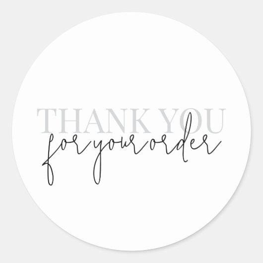 ミニマモダンリストご注文ありがとうございます ラウンドシール (正面)