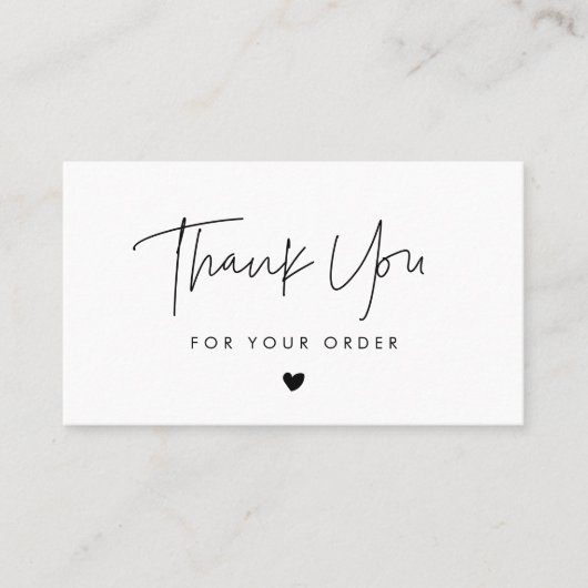 ミニマモダンリストご注文カードありがとうございます 名刺 (正面)