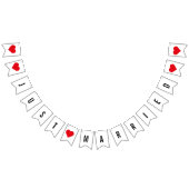 ミニマモダンリストたった今結婚しましたニューリュウズ バンティングフラッグ (全)