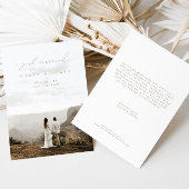 ミニマモダンリストたった今結婚しました結婚写真Annou 案内状