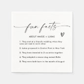 ミニマモダンリストのおもしろい事実結婚の スタンダードカクテルナプキン (正面)