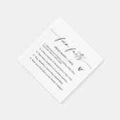 ミニマモダンリストのおもしろい事実結婚の スタンダードカクテルナプキン (角)