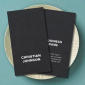 ミニマモダンリストのはっきりした白黒コンサルタント 名刺