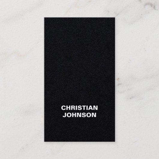 ミニマモダンリストのはっきりした白黒コンサルタント 名刺 (正面)