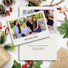 ミニマモダンリストのアラバスター「HO HO HO」写真 シーズンカード