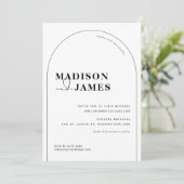 ミニマモダンリストのアーチ結婚式招待状 招待状 (スタンド正面)