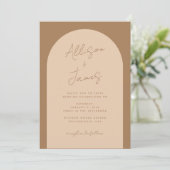 ミニマモダンリストのアー結婚チ・ボホ 招待状 (スタンド正面)