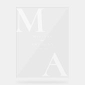 ミニマモダンリストのア結婚クリル徴候 アクリルサイン (正面)