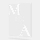 ミニマモダンリストのア結婚クリル徴候 アクリルサイン (傾斜)