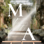 ミニマモダンリストのア結婚クリル徴候 アクリルサイン