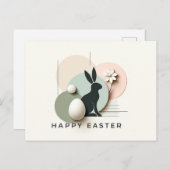 ミニマモダンリストのイースター葉書 シーズンポストカード (正面/裏面)