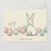 ミニマモダンリストのイースター葉書 ポストカード (正面)