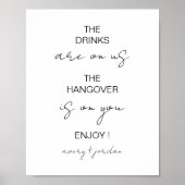 ミニマモダンリストのウェディングパーティーのドリンクが我々の上にある ポスター (正面)